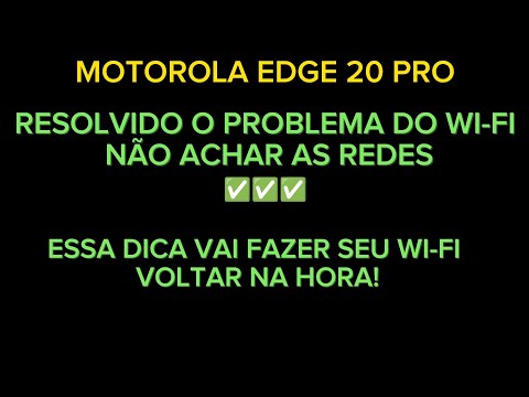 MOTOROLA EDGE 20 PRO 🔷 SOLVED THE PROBLEM OF WI-FI DISAPPEARING ✅✅✅