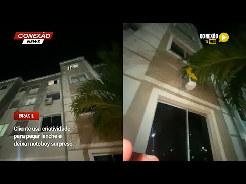 Vídeo: Cliente usa criatividade para pegar lanche e deixa motoboy surpreso.