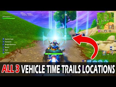 COMPLETE VEHICLE TIME TRIALS ALL 3 LOCATIONS - FORTNITE SEASON 6 WEEK 10 CHALLENGES