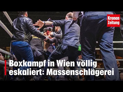 Massenschlägerei bei Boxkampf | krone.tv NEWS