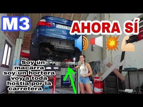 BMW M3🚀MONTAR ESCAPE MACARRA💥 con mi hija Izaro😊 TRUCO abrazaderas desmontables