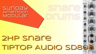 Video thumbnail for Drum Modules: TipTop Audio SD808 and 2hp Snare by SundayAfternoonModular