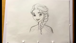 How to Draw Elsa from Frozen 2 l #DrawWithDisneyAnimation
