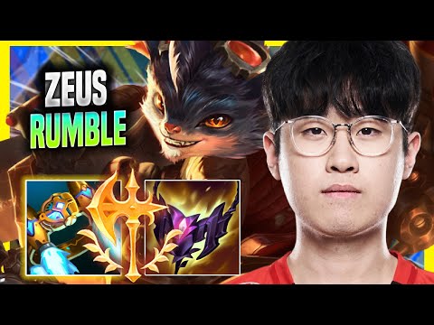 ZEUS IS SO GOOD WITH RUMBLE! - T1 Zeus Plays Rumble TOP vs Poppy! | Season 2022