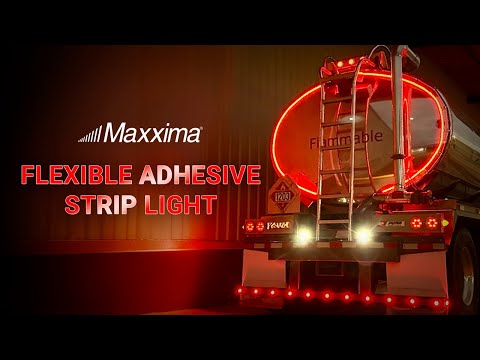 Maxxima 196” Red Silicone Flexible Adhesive Strip Light, Commercial Grade, 3M Double Stick Tape