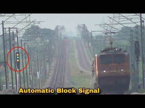 Working of AUTOMATIC BLOCK SIGNALING System| Newly Commissioned Section | Cautiously Moving Trains