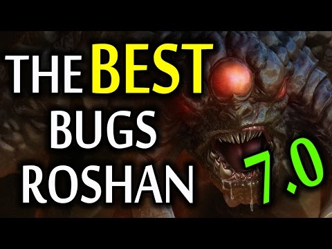 TOP 5 "BEST BUGS ROSHAN" DOTA 2 WTF