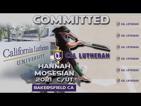 2021 Hannah Mosesian Catcher UT Committed to Cal Lutheran University