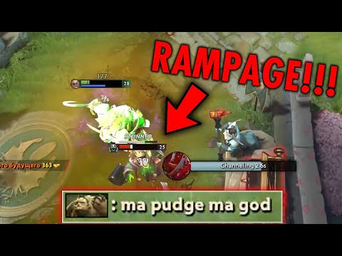 NEW PUDGE GOD!!! UNBELIEVABLE INSANE FOUNTAIN RAMPAGE 7.28!!!