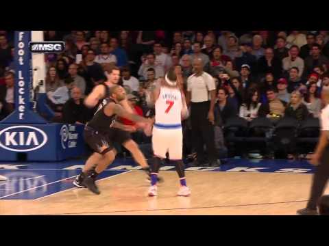 Kristaps Porzingis Putback Dunk - Suns vs Knicks - January 29, 2016 - NBA 2015-16 Season