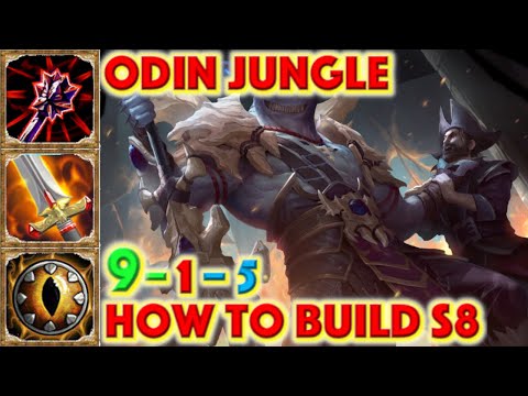 SMITE HOW TO BUILD ODIN -Depths Defender Odin Showcase + Odin Jungle Build + Jungle Gameplay 2021