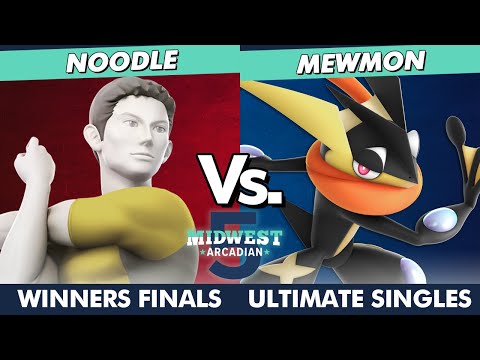 Midwest Arcadian 5 Winners Finals - NOODLE (Wii Fit Trainer) Vs. Mewmon (Greninja) SSBU Ultimate