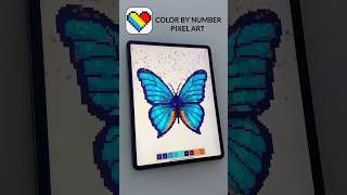 Pixel Art Coloring Book 🎨 Color by Number KAWAII LOVE | Relaxing Coloring Game #shorts #games