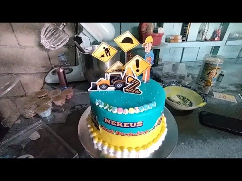 CONSTRUCTION THEME CAKE | ZAIRA & ZARINA CHANNEL