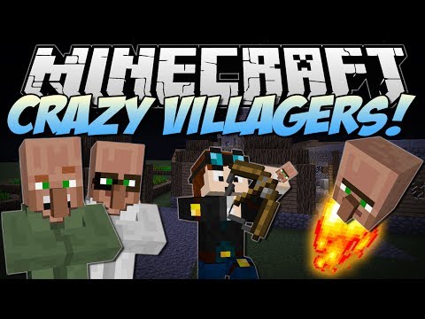 Minecraft | CRAZY VILLAGERS! (Exploding Heads & Villager Bows!) | Mod Showcase