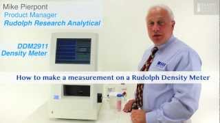 Haciendo una medición del medidor de densidad, Investigación Rudolph: DDM2911