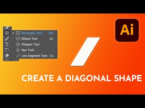 Creating a Diagonal Shape Using Shear | Illustrator Tutorial