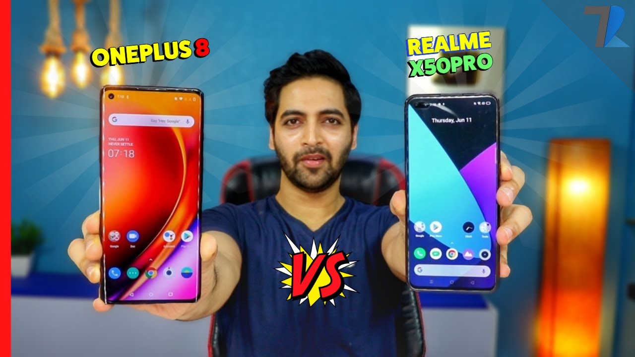 Oneplus 8 vs Realme X50 Pro - Display,Performance,Camera,Battery,Design,Features & More🔥🔥