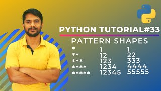 Python Pattern Programs - Printing Stars '*' in Right Angle Triangle Shape | Star Pattern - In Hindi