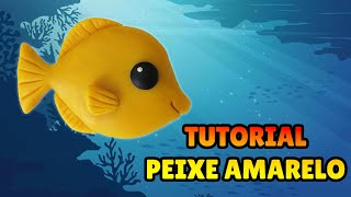 🔴 FAÇA um PEIXE AMARELO - YELLOW TANG Tutorial Biscuit, Pasta Americana, Clay ou Plastilina - DIY