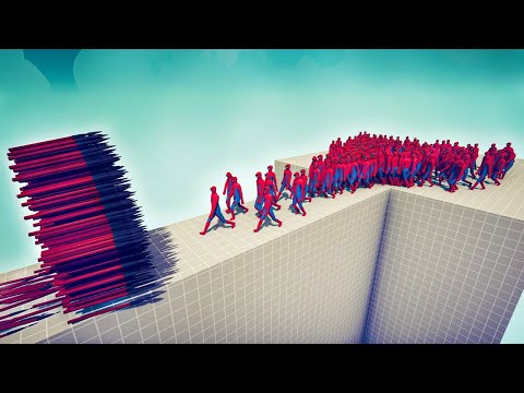 100x SPIDERMAN vs EVERY GOD -100x蜘蛛侠 vs 神之兵种 - Totally Accurate Battle Simulator TABS