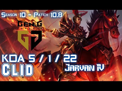 Gen Clid JARVAN IV vs EKKO Jungle - Patch 10.8 KR Ranked