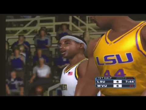 College Hoops 2K6  #16 LSU Tigers vs #22 West Virgina Mountaineers