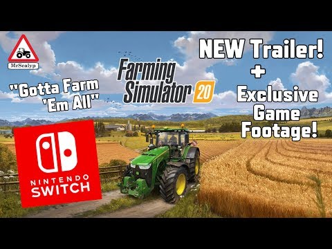 Farming Simulator 20, Exclusive Gameplay + NEW Trailer! (Nintendo Switch/Mobiles)