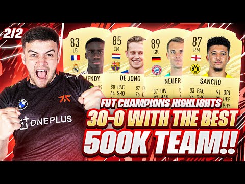 I GOT 30-0 ON FUT CHAMPS w/ THE BEST 500K TEAM!! FIFA 21 TOP 100 HIGHLIGHTS & PRO SQUAD BUILDER!
