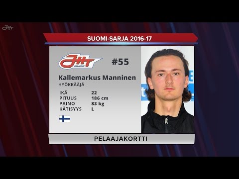 JHT Suomi-sarja 2016-17 pelaajakortti: Kallemarkus Manninen