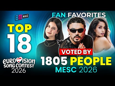 TOP 18 Songs by 1805 People - MESC 2026 - Malta's National Final for Eurovision 2026