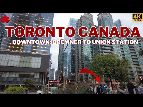 [4K]DOWNTOWN  TORONTO  |BREMNER TO UNION STATION WALKING TOUR #walkingtour #dji  #canada