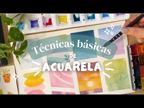 BASIC WATERCOLOR TECHNIQUES🎨 | Learn to paint with watercolors from scratch!