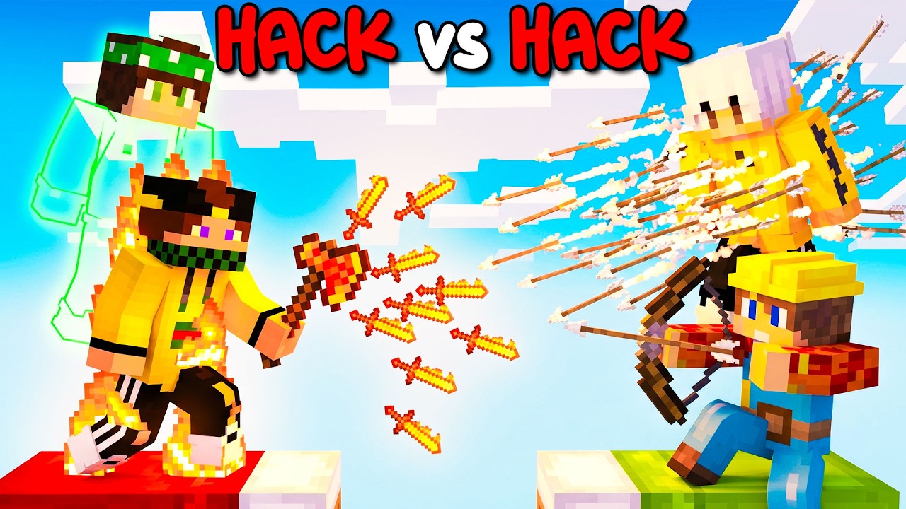BEDWARS 2vs2 - HACK vs HACK SEGRETA MINECRAFT - @Nico. @Marcy vs @Zeyxon24 @TheMarkk