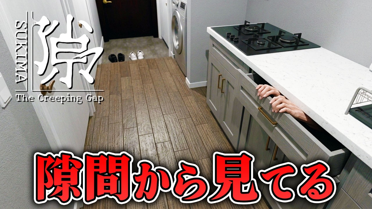 【ホラー】見逃したら即終了 誰かが隙間から覗いてくるホラー【隙マ】