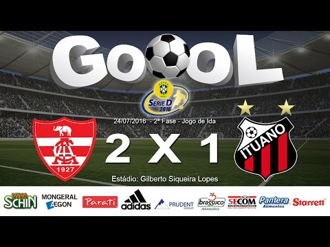 Gols - Linense X Ituano Campeonato Brasileiro Série D 2016 2ª Fase Jogo de Ida