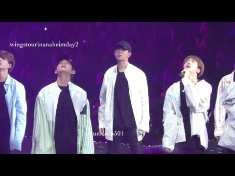170402 BTS Anaheim day2 spring day taehyung V  focus