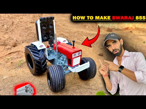 How to make Swaraj 855 with Pvc pipe | How to make Tractor | @GranthVlogs-8 