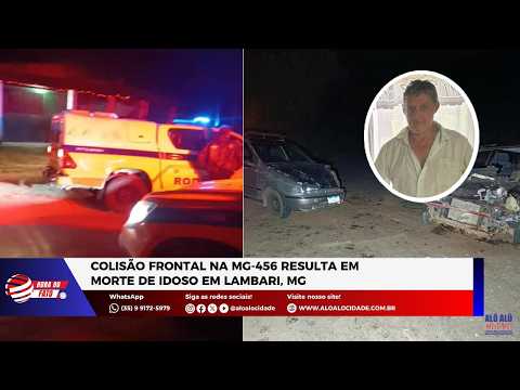 Colisão frontal na MG-456 resulta em morte de idoso em Lambari, MG