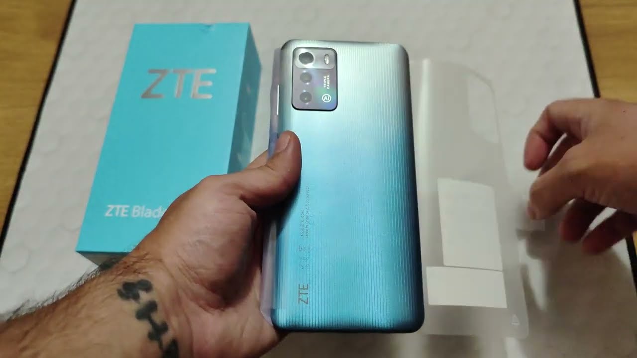 Custodia In Pelle Per ZTE Blade A72 4G / V40 Vita - Portafoglio Con Slot, Cavalletto E Chiusura Magnetica (Blu)