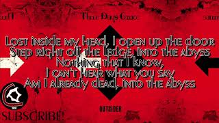 Three Days Grace - The Abyss (LYRIC VIDEO) [From the &quot;Outsider&quot; album 2018]