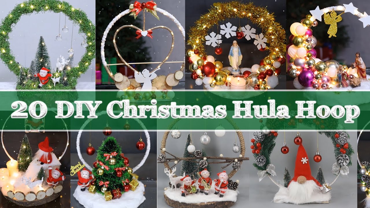 20 DIY Christmas Hula Hoop Decoration Ideas to Make Your Home Sparkle