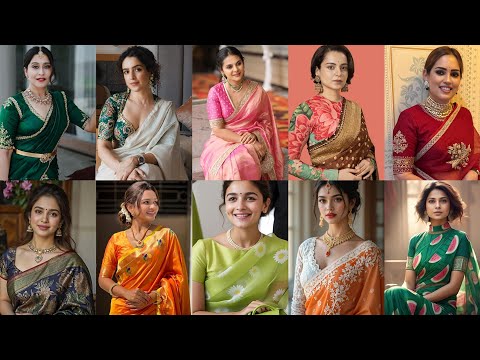 Latest Amazing Celebrity Blouse Collections #blousemodels 🤩#blousedesigns #newcollection #viralvideo