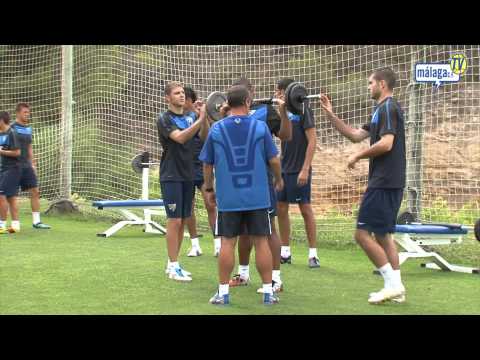 Málaga Club de Fútbol Televisión. Tuesday 12/07/11. Morning training at Hotel Golf Campoamor