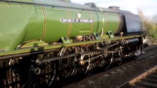 preview picture of video 'Duchess of Sutherland at Swinton Station'