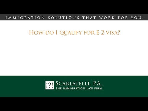 How do I qualify for E-2 visa?