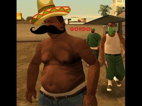Aventuras en San Andreas-CJ se vuelve obeso y mexicano?!!