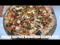 Asian Fusion Woodfired Salmon Pizza Ginger Miso And Sesame
