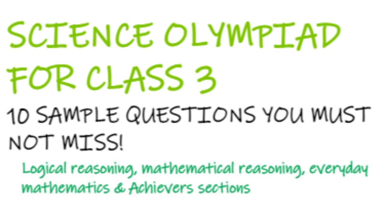 Science Olympiad | Class 3 | 10 Sample Questions @freemathsvideos