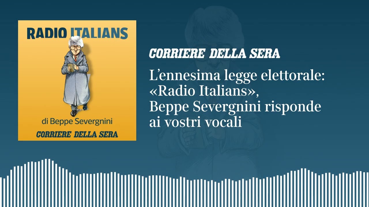 L’ennesima legge elettorale: «Radio Italians», Beppe Severgnini risponde ai vostri vocali